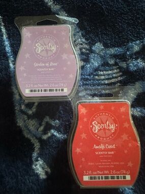 Scentsy Purple & Red Wax Bar Pair